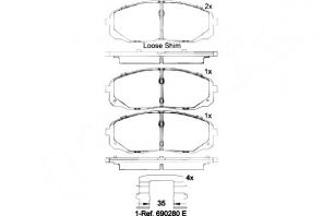 Brembo P 30 095 - Brzdové platničky -