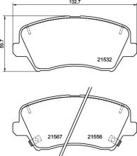 Brembo P 30 123 - Brzdové platničky -