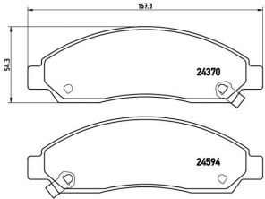 Brembo P 34 005 - Brzdové platničky -