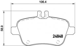 Brembo P 50 091X - Brzdové platničky -