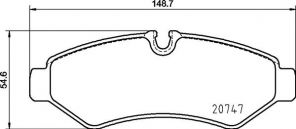 Brembo P 50 155 - Brzdové platničky -