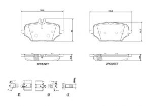 Brembo P 50 162 - Brzdové platničky -