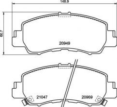 Brembo P 54 061 - Brzdové platničky -