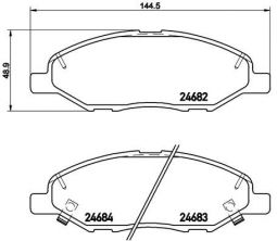 Brembo P 56 088 - Brzdové platničky -