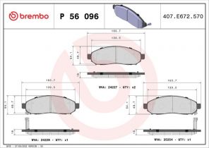 Brembo P 56 096 - Brzdové platničky -
