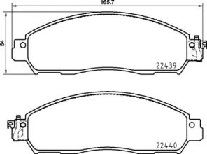 Brembo P 56 120 - Brzdové platničky -