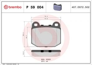 Brembo P 59 004 - Brzdové platničky -