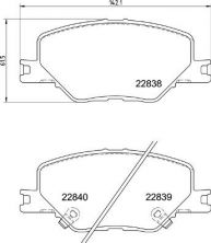 Brembo P 59 096 - Brzdové platničky -