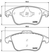 Brembo P 61 117 - Brzdové platničky -