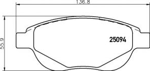 Brembo P 61 137 - Brzdové platničky -