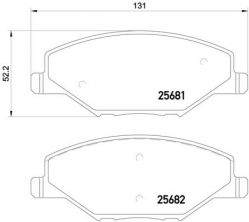 Brembo P 85 121 - Brzdové platničky -