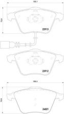 Brembo P 85 129 - Brzdové platničky -
