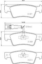 Brembo P 85 163 - Brzdové platničky -