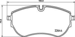 Brembo P 85 173 - Brzdové platničky -