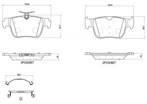 Brembo P 85 184 - Brzdové platničky -