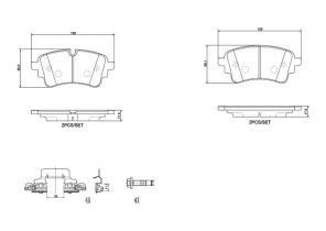 Brembo P 85 186 - Brzdové platničky -