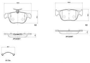 Brembo P 85 189 - Brzdové platničky -