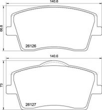 Brembo P 86 031 - Brzdové platničky -