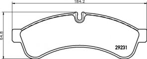 Brembo P A6 030 - Brzdové platničky -