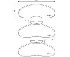 Brembo P B7 002 - Brzdové platničky -
