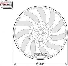 Denso DER02008 - Ventilátor motora