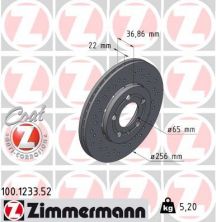 Zimmermann 100.1233.52 - Brzdový kotúč -