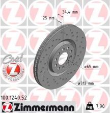 Zimmermann 100.1240.52 - Brzdový kotúč -