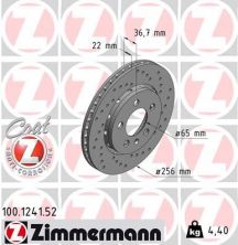 Zimmermann 100.1241.52 - Brzdový kotúč -