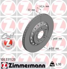 Zimmermann 100.3311.20 - Brzdový kotúč -