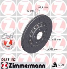 Zimmermann 100.3311.52 - Brzdový kotúč -