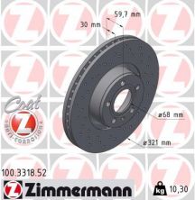 Zimmermann 100.3318.52 - Brzdový kotúč -