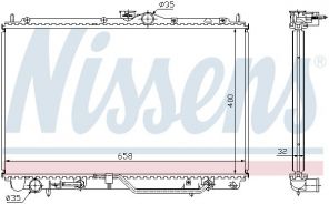 Nissens 62860A - Chladič vody -