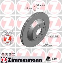 Zimmermann 100.3329.20 - Brzdový kotúč -