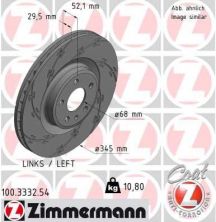 Zimmermann 100.3332.54 - Brzdový kotúč -