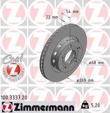 Zimmermann 100.3337.20 - Brzdový kotúč -