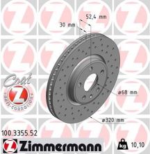 Zimmermann 100.3355.52 - Brzdový kotúč -