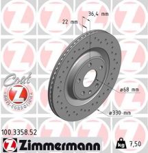 Zimmermann 100.3358.52 - Brzdový kotúč -