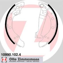 Zimmermann 10990.102.4 - Brzdové čeľuste -