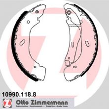 Zimmermann 10990.118.8 - Brzdové čeľuste -