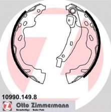 Zimmermann 10990.149.8 - Brzdové čeľuste -