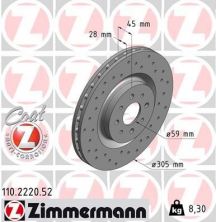 Zimmermann 110.2220.52 - Brzdový kotúč -