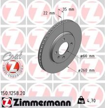 Zimmermann 150.1258.20 - Brzdový kotúč -