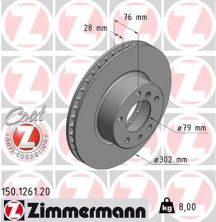 Zimmermann 150.1261.20 - Brzdový kotúč -