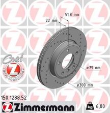 Zimmermann 150.1288.52 - Brzdový kotúč -