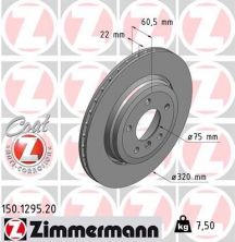 Zimmermann 150.1295.20 - Brzdový kotúč -