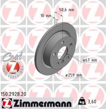 Zimmermann 150.2928.20 - Brzdový kotúč -