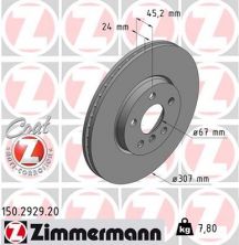 Zimmermann 150.2929.20 - Brzdový kotúč -
