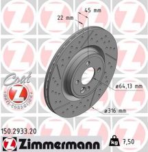 Zimmermann 150.2933.20 - Brzdový kotúč -