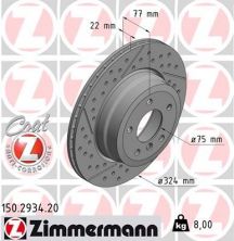 Zimmermann 150.2934.20 - Brzdový kotúč -