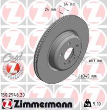 Zimmermann 150.2946.20 - Brzdový kotúč -